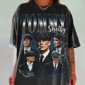 Tommy Shelby Peaky Blinder  Shirt, Retro Peaky Blinders Shirt, Mineral Distressed 90s Trending Unisex Tee