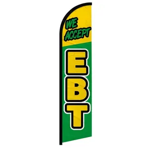 Outdoor Windless Banner Flag, EBT-Accepted Festive & Party Backdrop Banner for Home Supplies