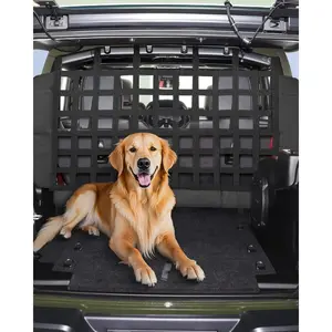 VEVOR Dog Car Barrier, 56 Wide Car Divider for Front Seats Installation, Vehicle Pet Barrier with See Through Net Mesh, Universal-Fit Dog Car Barrier for Full-Size Sedans, Trucks, and SUVs, BlackVEVOR Super Brand Day