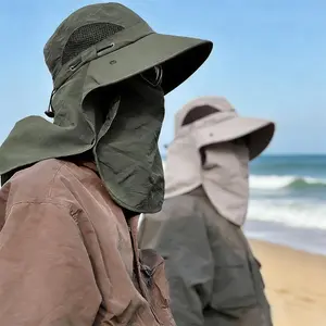 Fisherman's Hat Detachable Outdoor Fishing Face Covering Neck Protection Sun Hat