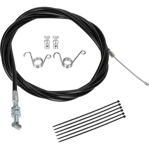 75" Universal Go Kart Throttle Cable Straight Replacement for 90cc 110cc 125cc Go Kart Yerf Dog Kandi Mini Bike Dirt Bike Scooter Buggy Overall Length 82" with Brake Return Pedal Springs