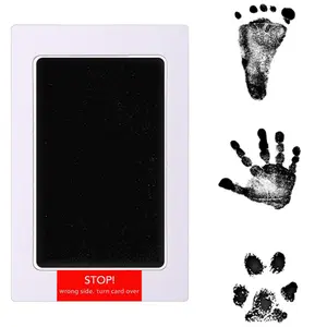 Pet Paw Print Keepsake Frame — No-Mess Ink Pad & Display Stand for Dogs & Cats — Hand & Footprint Memento Kit