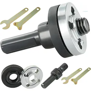 Electric Drill Angle Grinder Connecting Rod Set, 10~13 mm Adjustable Rotary Driver Cutter Shaft Accessories Drill Angle Grinder Adapter With Spanner For Cutting Disc, Polish Disc