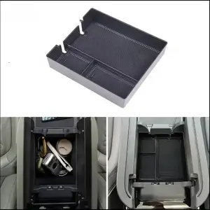 For Rivian R1T R1S 2022 ABS Black Car Center Console Armrest Box Organizer Box Storage Tray Interior Car Accessories