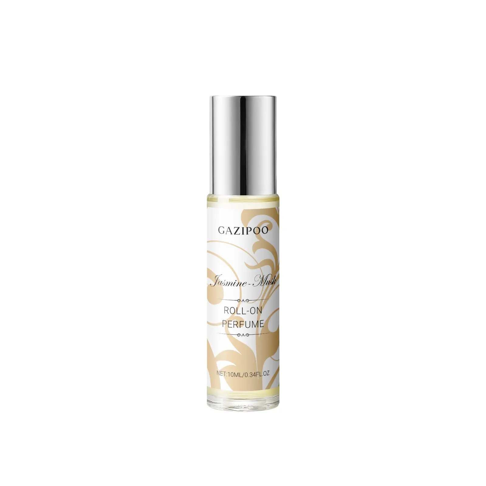 Gazipoo Jasmine Tea Rollerball Perfume, 10ML Mini Bottle, Pocket-Friendly, Fresh Citrus Top Note, Rich Jasmine Middle, Long-Lasting Tea Base