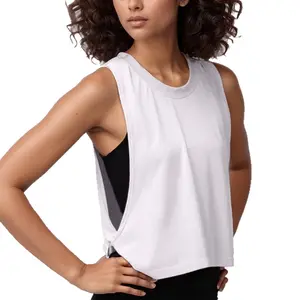 Summer sleeveless sports vest for women, lightweight and breathable running yoga top, fitness vest