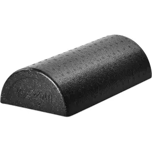 High-Density EPP Half-Round Back Foam Roller, 12-Inch Black Fitness Roller for Yoga, Pilates & Stretching, Foam Roller Pilates