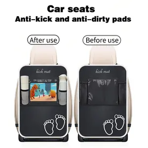1 piece waterproof kick protector on the back of the car seat, car storage hanging bag Durable kick pads for car interiors that prevent wear and stains and are easy to clean