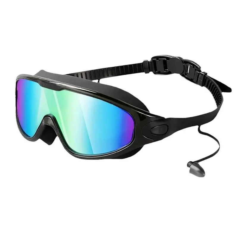 Adult Wide-Frame Mirrored Goggles - Anti-Fog, Waterproof, No-Leak, HD Vision, Adjustable Strap Swim Glasses for Lap Swimming, Open Water Diving Underwater Sports Eyewear,summerwins