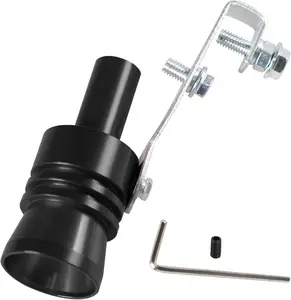 Universal Black Turbo Sound Whistle, Muffler Pipe Simulator, Car Accessories Noise Enhancer for Cars, Motorcycles, Trucks (XL, 1 Pack), Cars Accessories