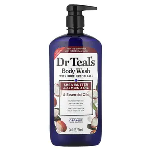 Dr. Teal's Body Wash With Pure Epsom Salt, Shea Butter & Almond Oil & Essential Oils, 24 fl oz (710 ml)