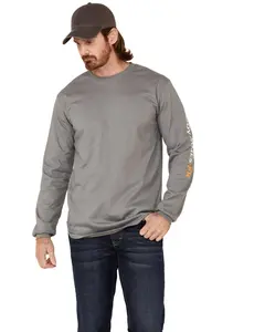 Cody James Men's Fr Logo Long Sleeve Work T-Shirt - Cjfrf19k2-Ltgr