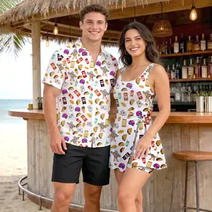 Classic Woodland Camo 2026 Vacation Couple Set Dress and Shirt Hawaii, Matching Outfit For Men Women, Summer Beach Wear Tropical Holiday | 020426.R0733.ID01