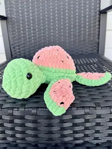Handemade Crochet Watermlon Turtle