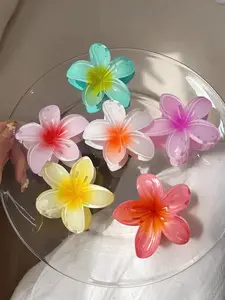 Cute Colorful Flower Shaped Hair Claws, Casual Versatile Hair Claw Clips for Women & Girls, Minimalist Hair Accessories for Hairstyle Ideas, Super Cute Clips