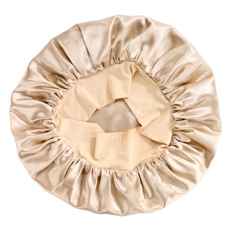 Blissy Silk Halo Bonnet – 100% Mulberry Silk – Anti-Frizz Hair Protection – Extends Blowouts