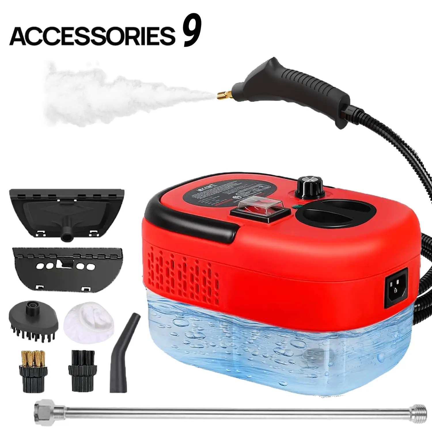 Portable handheld car, kitchen steam cleaner, 1 set high temperature pressurized car steam cleaner, steam cleaner car detailing tools, car cleaning ma