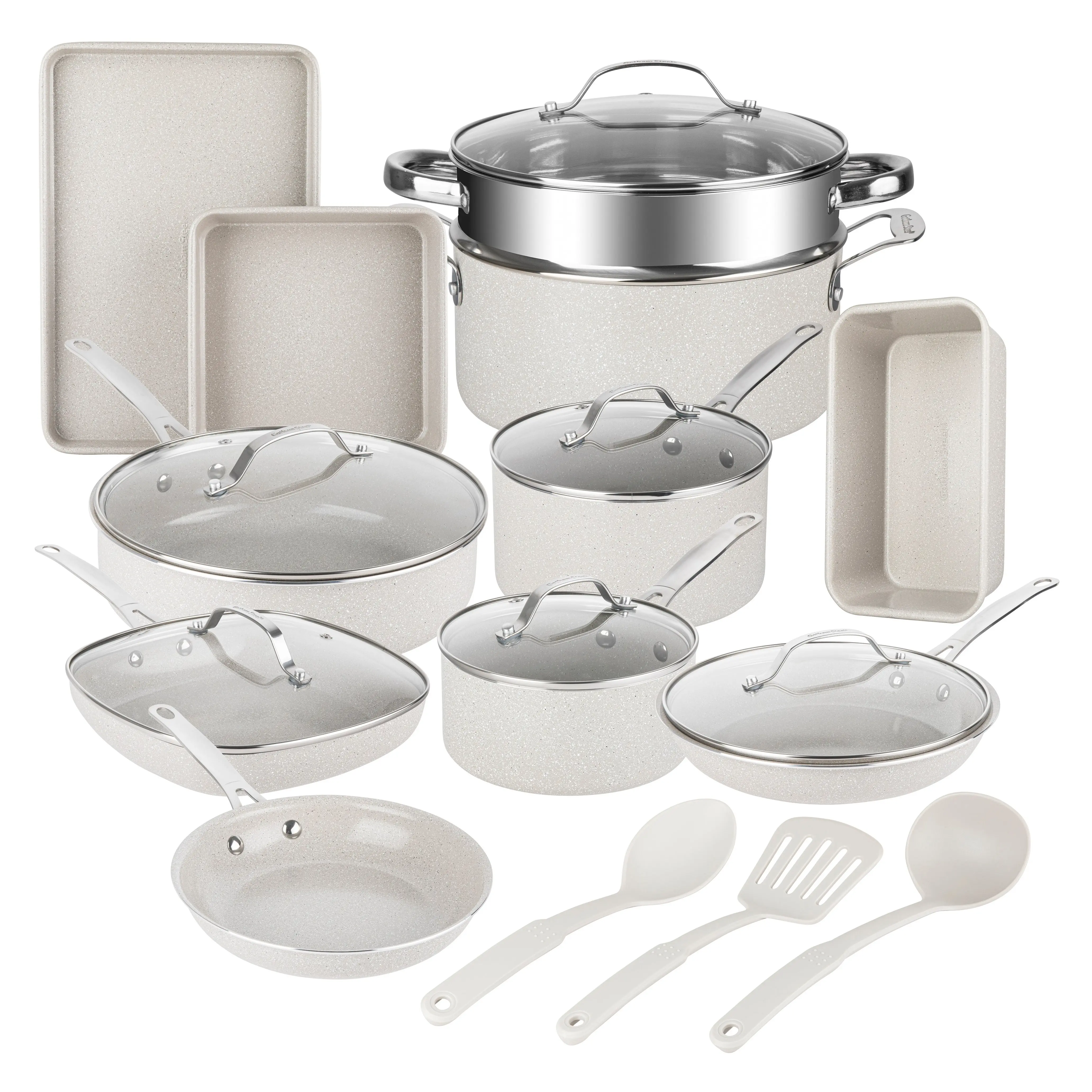 Ceraluxe 20 Piece Nonstick Ceramic Cookware & Bakeware Set Ceraluxe 20 Piece Nonstick Ceramic Cookware & Bakeware Set