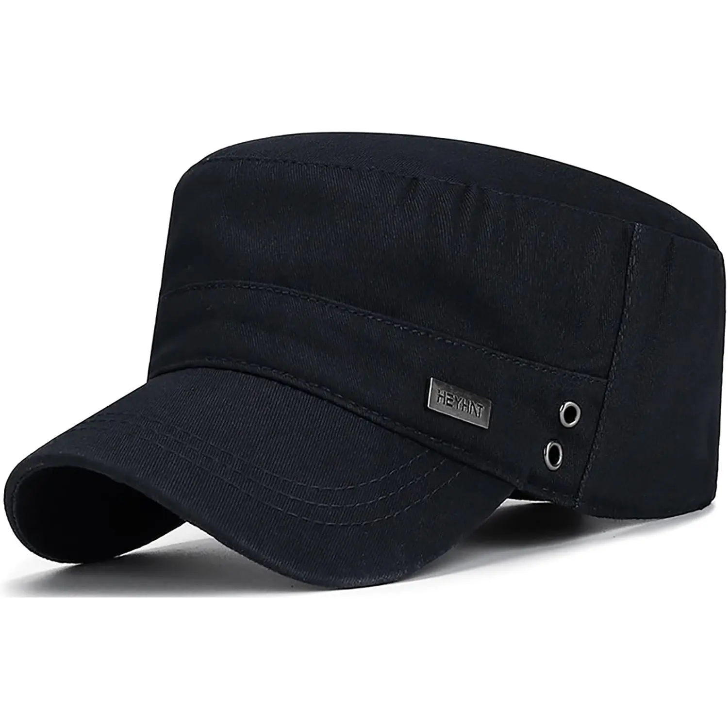 Military Cadet Cap for Men Women Adjustable Cotton Flat Top Army Style Patrol Hat Newsboy Outdoor Casual Cap 21.6 23.6 Inch