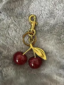 Cherry Design Keychain, Cute Cherry Decor Keychain for Women & Men, Fashion Accessories for Daily Use, Trendy All-match & Exquisite Keychain for Birthday Gift, Fruit Keychain, Charms