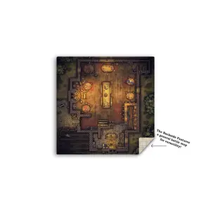 Tavern TTRPG Battle Map | Double-Sided | 2ft x 2ft