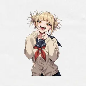 Anime Himiko Toga Vinyl Sticker, Kawaii Yandere Girl Decal, My Hero Academia Cute Anime Sticker, Laptop Sticker
