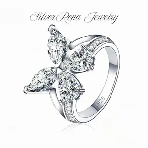S925 Sterling Silver Butterfly Rings Luxe and Elegant 5A Cubic Zirconia  for Daily Wear  Jewelry for Women Perfect  Gift for her