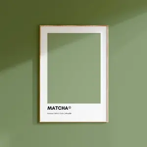 Matcha Poster, GREEN Pantone Print Poster, Green Pantone Wall Art, Home Decor, Pantone print