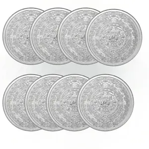 (Lot of 8) GSM Aztec Mayan Calendar 2 oz (8 x 1/4 oz) Silver Round