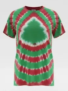 New! Youth & Adult Tie Dye Christmas Tree & Gingerbread Man Short Sleeve T-shirt Handmade in the USA