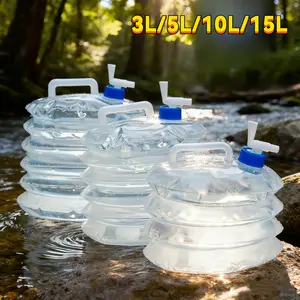 Large Capacity Foldable Storage Container- Portable and Foldable, Multi Size Design for Easy Dumping - Ideal for Camping, Hiking, and Outdoor Water Use - Safe Screw Cap Design, Portable Camping Shower, Collapsible Water Container