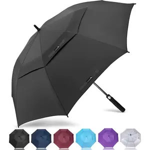 ZOMAKE Automatic Open Extra Large Golf Umbrella 51/54/62/68 Inch, Double Canopy Vented Windproof Oversize Stick Umbrellas for Rain ZOMAKE