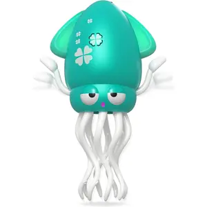 Dancing Squid Baby Toy, Crawling Octopus Squid Tummy Time Toy, Rechargeable Magic Dancing Music & LED Octopus for 3 4 5 6 Year Old Kids Boy Girl Birthday Gifts, Funny Squid for Floor Games (Green)