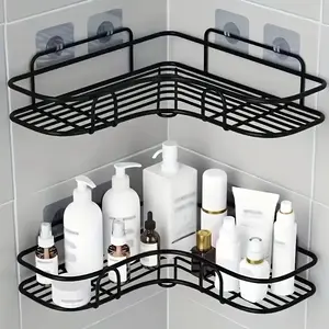 Corner Bathroom Shelf Set, Outdoor Storage Box Cabinet Rack, No-Drill Triangle Organizer for Bathrooms & Kitchens, 1 Piece/2 Pieces, Bathroom Decor Supplies