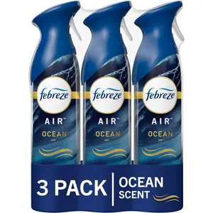 Febreze Air Freshener Spray, Ocean, Odor Fighter, 3 Count, 8.8 Ounce (Pack of 3) Febreze