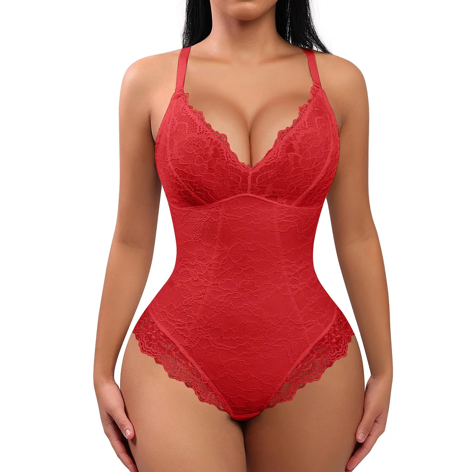 FeelinGirl Sexy Lace Bodysuit Shapewear for Women Thong Adjustable Seamless Underwear Womenswear Nylon Tops1 Valentine's Day Gift #Summervibes FeelinGirl Sexy Lace Bodysuit Shapewear for Women Thong Adjustable Seamless Underwear Womenswear Nylon Tops1 Valentine's Day Gift #Summervibes