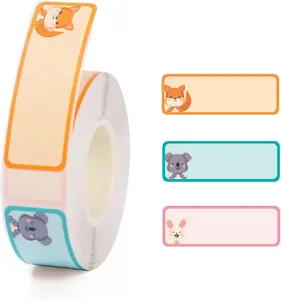 155 Pcs D11/D110/D101 Label Maker Tape Name Bubble Address Waterproof Label Sticker for Daycare Kids Bottles Mason Jars Spice Food Container Kitchen Pantry Wedding School Supplies-Cute Animals niimbot lable master