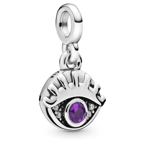 Pandora My Eye Pandora Me Dangle Bangle Bracelet Sterling Silver Women's Jewelry 798394NRP, Dainty Design, Crystal, Dangle Charm, Hand-Finished, Decorative Gem Charms & Pendants, Adults, No Warning Applicable