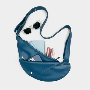 Peacock Proud Faux Leather Half Sash Bag