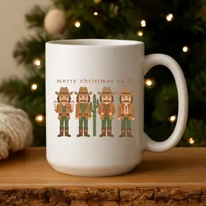 Merry Christmas Ya'll Mug, Cowboy Nutcracker Mug, Nutcracker Mug, Cowboy Christmas Mug, Western Christmas, Merry Christmas Ya'll #427