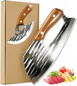 【Buy 1 Get One 1】 Kitchen Knife 8-inch Meat Cutting Knife Set, for cutting meat, deboning, trimming chicken breasts, slicing, hand-forged butcher's labor-saving wrist-protecting meat knife | Lightweight meat cutting tool | Professional kitchen , BBQ knife