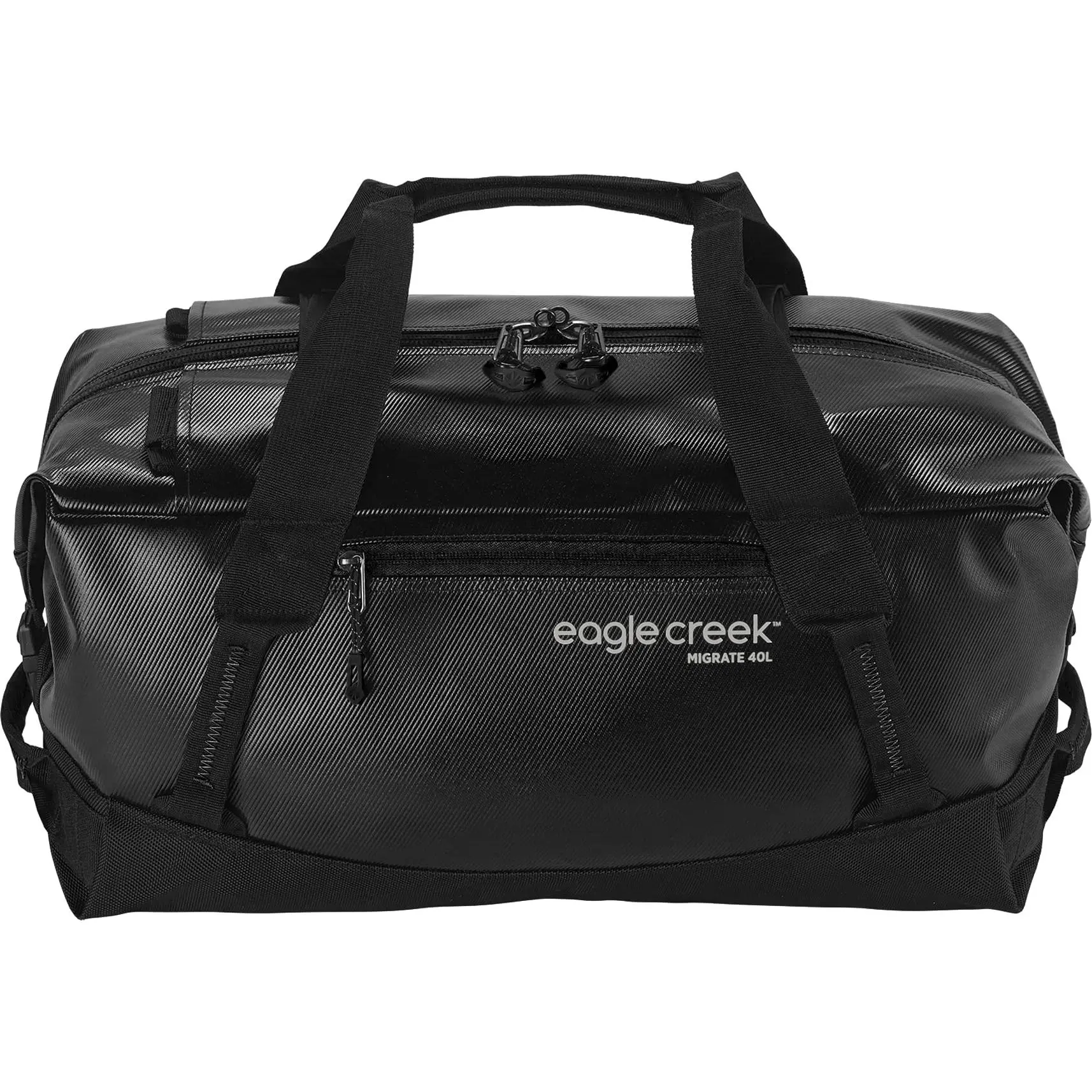 Eagle Creek Migrate Duffel Travel Bag - Featuring Durable Water-Resistant 100% Recycled Materials, Wide Mouth Opening, and Tuck Away Backpack Straps