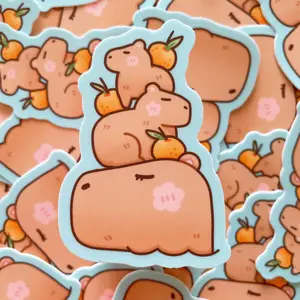 Capybara Stack Heavy Duty Waterproof Vinyl Sticker