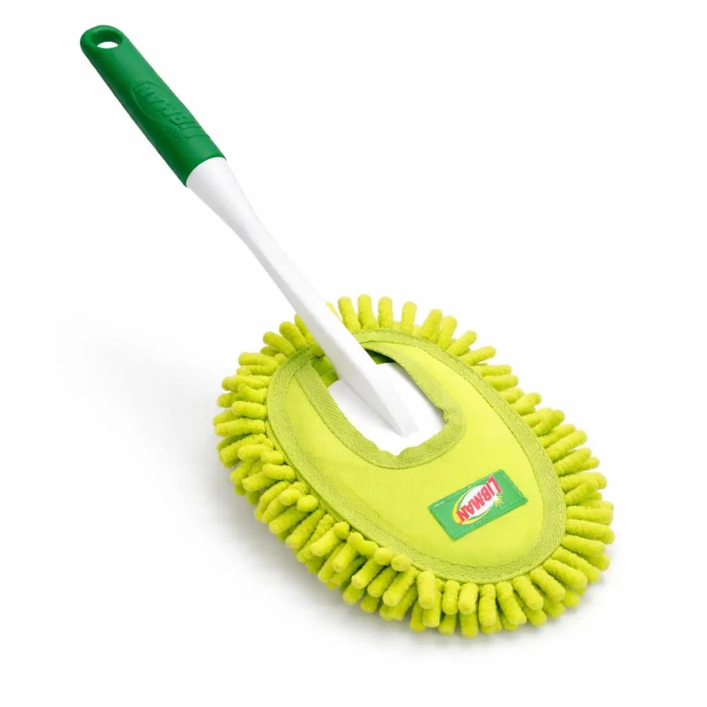Libman Microfiber Hand Duster for Cars, Furniture, Screens, Shelves and Blinds - Reusable, Washable, Traps Dust and Allergens
