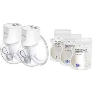 Momcozy Breastmilk Storage Bag 120pcs & Momcozy Hands-Free Breast Pump S12 Pro