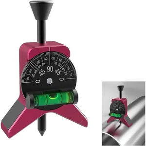 Pipe Center Finder, Pipefitter Tools with Magnetic Centering Head, Adjustable Dial Bubble Protractor, Pipe Fitting Tools Center Finder to Measure Pipe Diameter from 1 1/2 to 6in