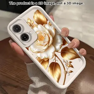 Pearl - gilded bloom  2D Pattern TPU Phone Case suitable for Motorola Moto G85 G84 G75 G60 G54 G53 G50 G35 5G Shockproof Full Camera Protection Durable Slim Cover Smartphone Casing Decorative Smartphone Protector