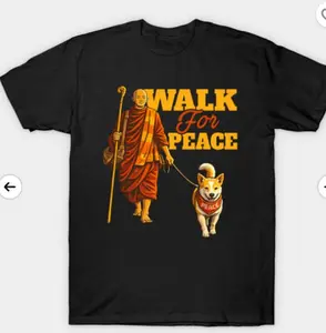 Buddhist Monks Walk For Peace Shirt, Spiritual Graphic T-Shirt, Mindfulness Meditation Tee, Peace Walk Unisex Trendy Shirt, Graphic Tee, Unisex Fashion, Full Color, Full Size, For Men, For Women