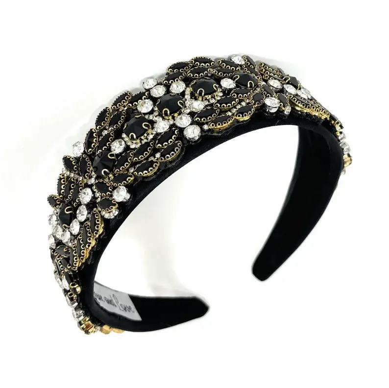 Luxurious Baroque Unique Headband with Handcrafted Jeweled Embellishments - Customizable and Beautiful, Jeweled Unique Hairband Headband