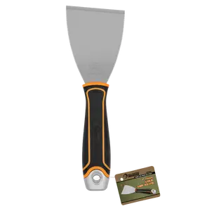 3″ Angled Chisel Scraper – Stainless Steel Corner Scraping Tool with Rubber Grip